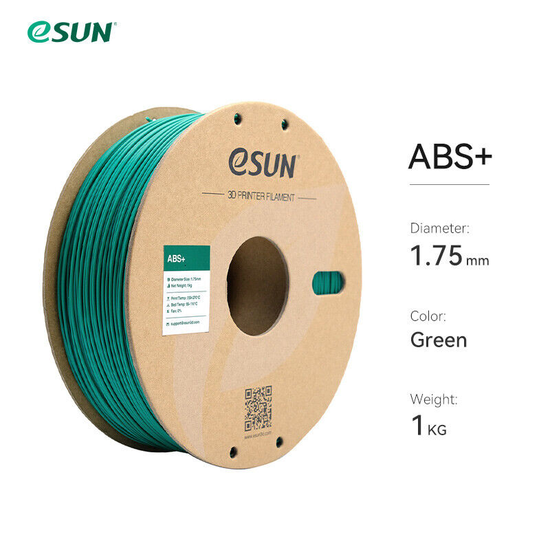 eSUN -Wholesale- 10 Rolls ABS+ Filament 1.75mm High Toughness 1KG For 3D Printer
