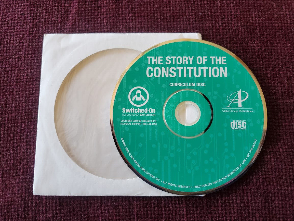 Switched on Schoolhouse Story of Constitution (7-12th) 2007 NO INSTALL DISC