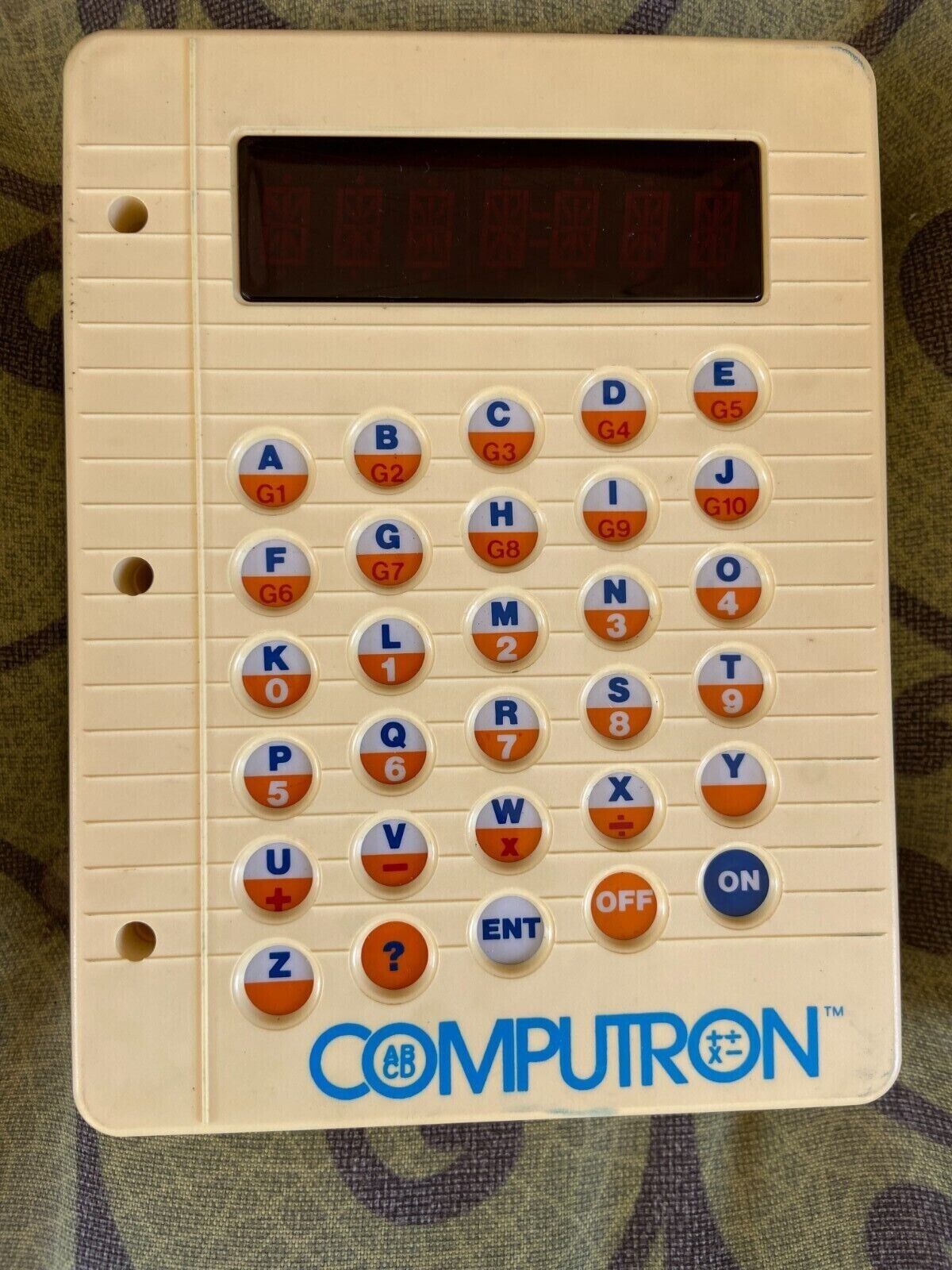 Vintage Computron 1980's Electronic Computer Learning Toy