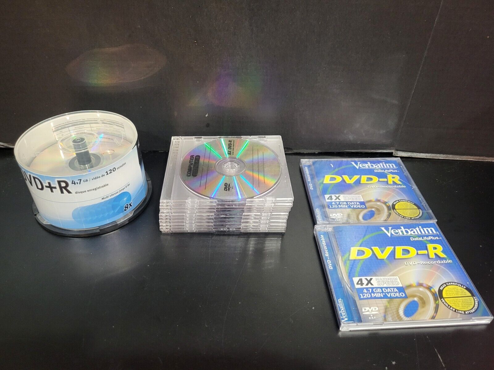 Lot of 46 Assorted Blank DVD-R Recordable Discs