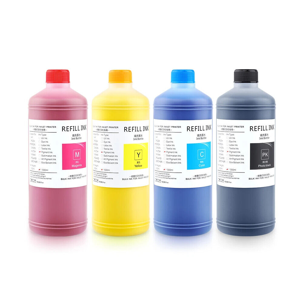 1000ML/Bottle 4 Colors Pigment Ink For Ricoh GX7500 GX7000 GX2500 GX3000 Printer