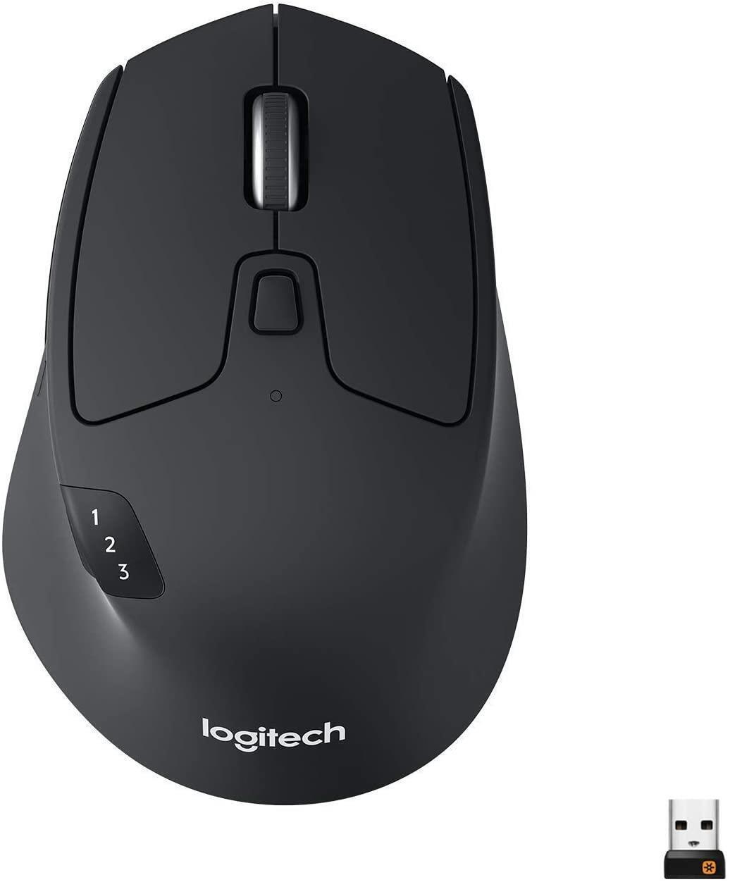 Logitech M720 Triathlon Multi-Device Wireless Bluetooth Mouse - Black