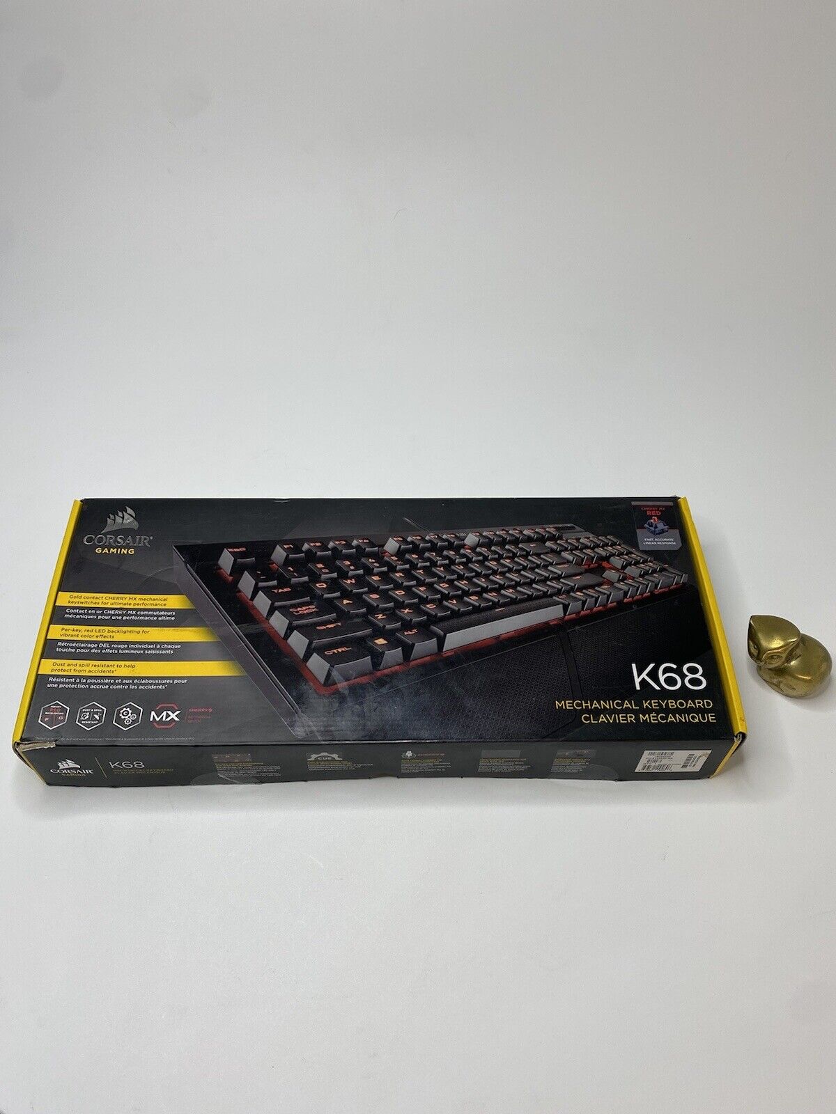 Corsair K68 Mechanical Gaming Keyboard Backlit Red LED CH-9102020 Cherry MX Red