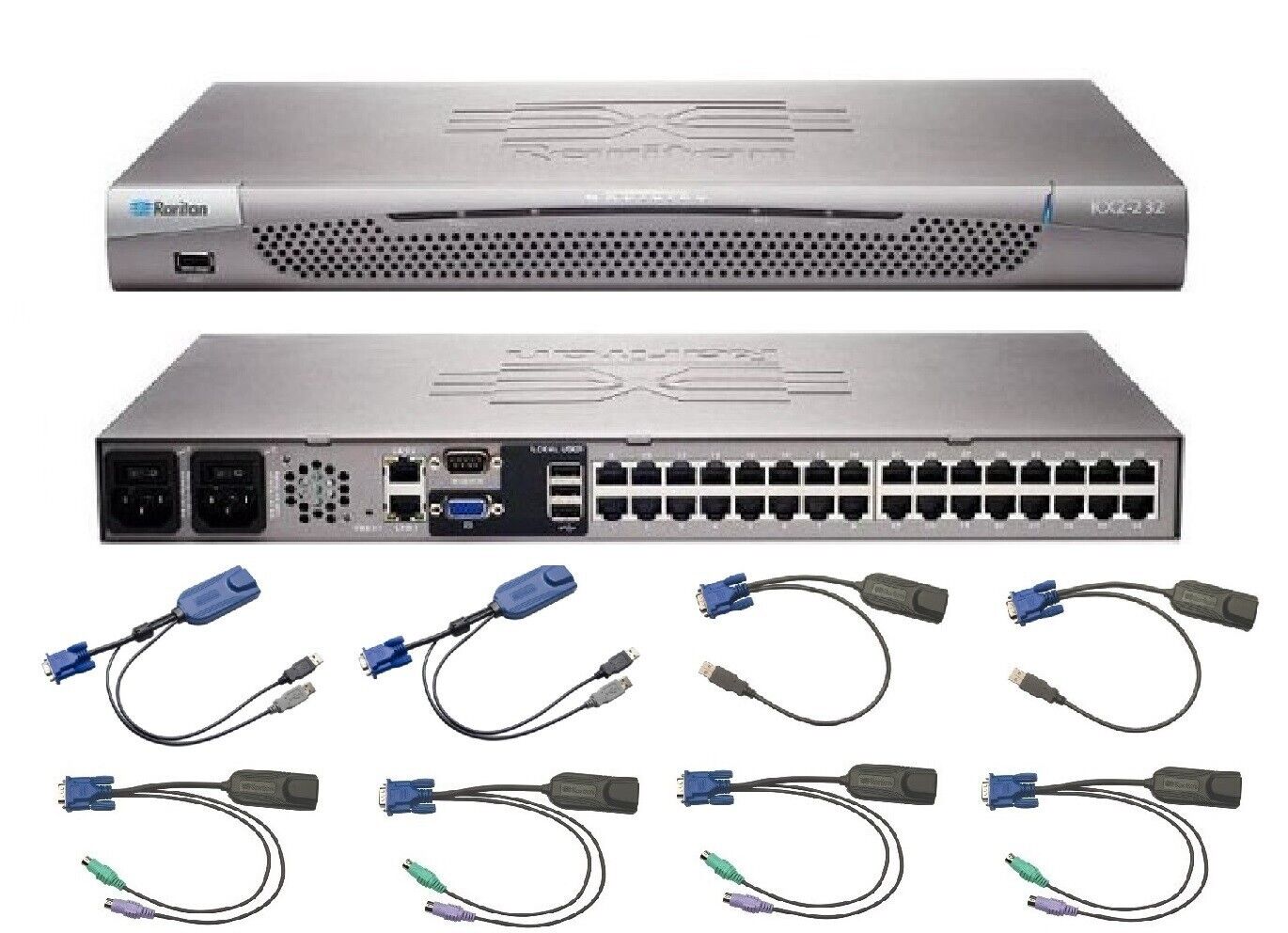Raritan KX2-232 DKX2-232 32 Port KVM IP Switch & D2CIM-DVUSB DCIM-USB  DCIM-PS2