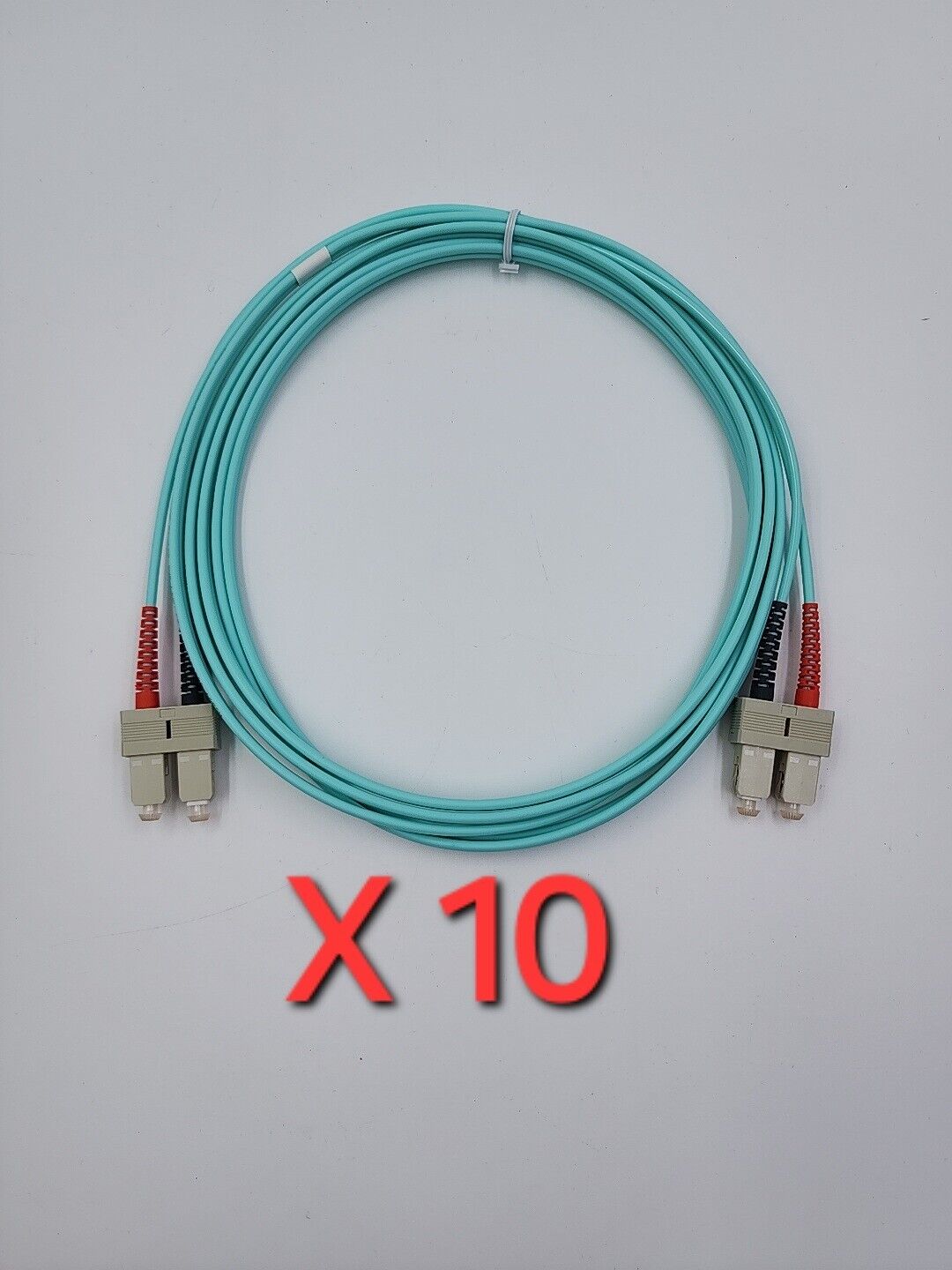 10 X- 3M Corning SC to SC UPC Duplex 10G OM3 Fiber Optic Patch Cord  Cable Aqua