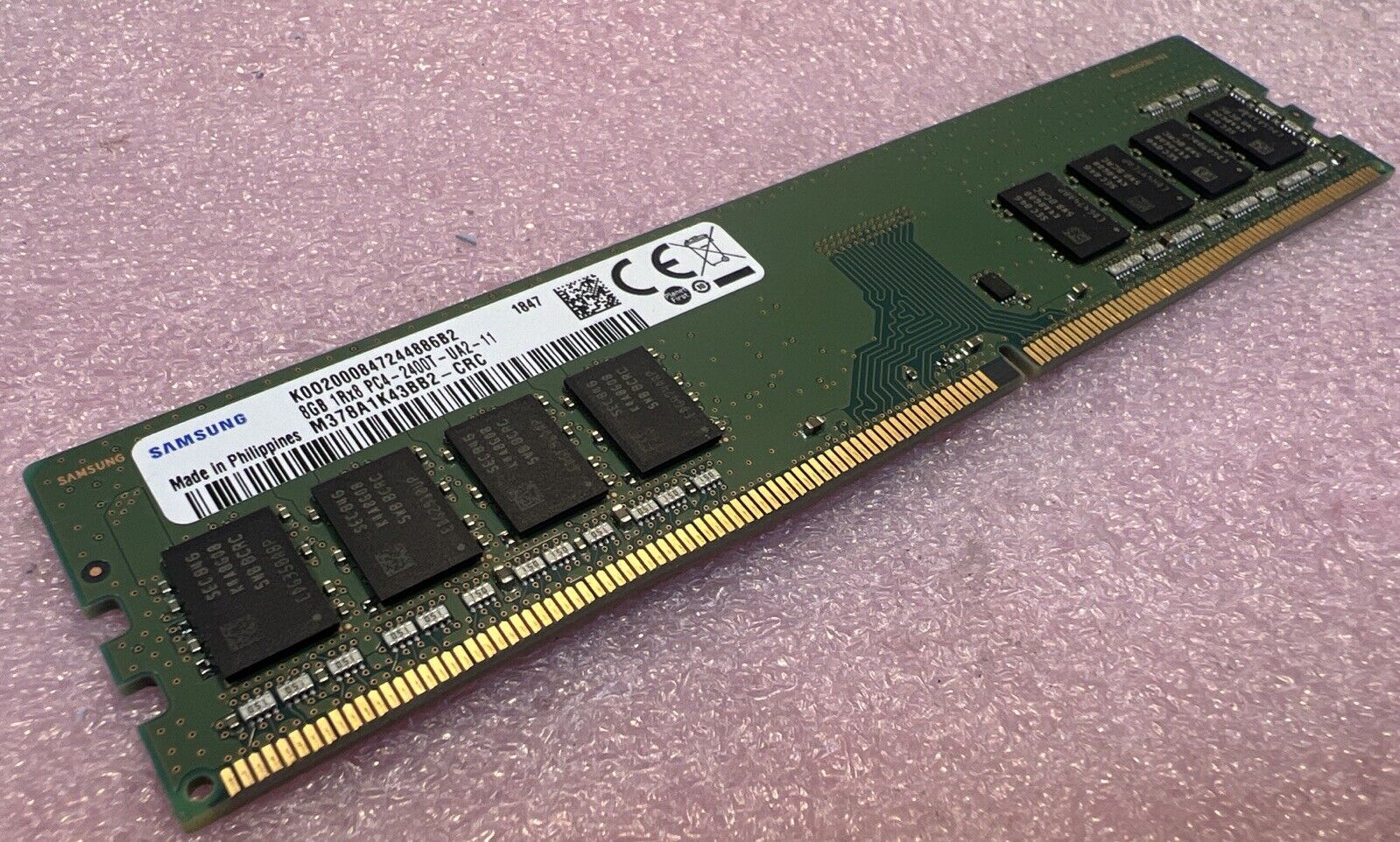 SAMSUNG 8GB(1X8GB) PC4-2400T MEMORY M378A1K43BB2-CRC