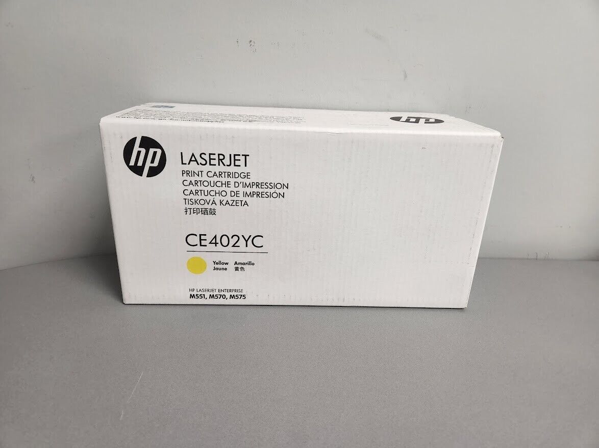 HP CE402YC (507A) Yellow Toner LaserJet M551 M570 M575 New Genuine Sealed