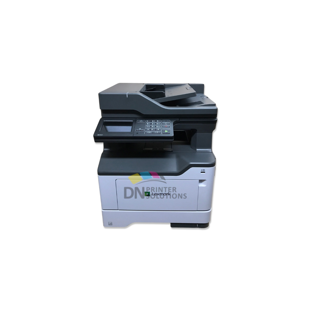 Lexmark MX421ADE Multifunction Monochrome Laser Printer; NO TONER NO DRUM