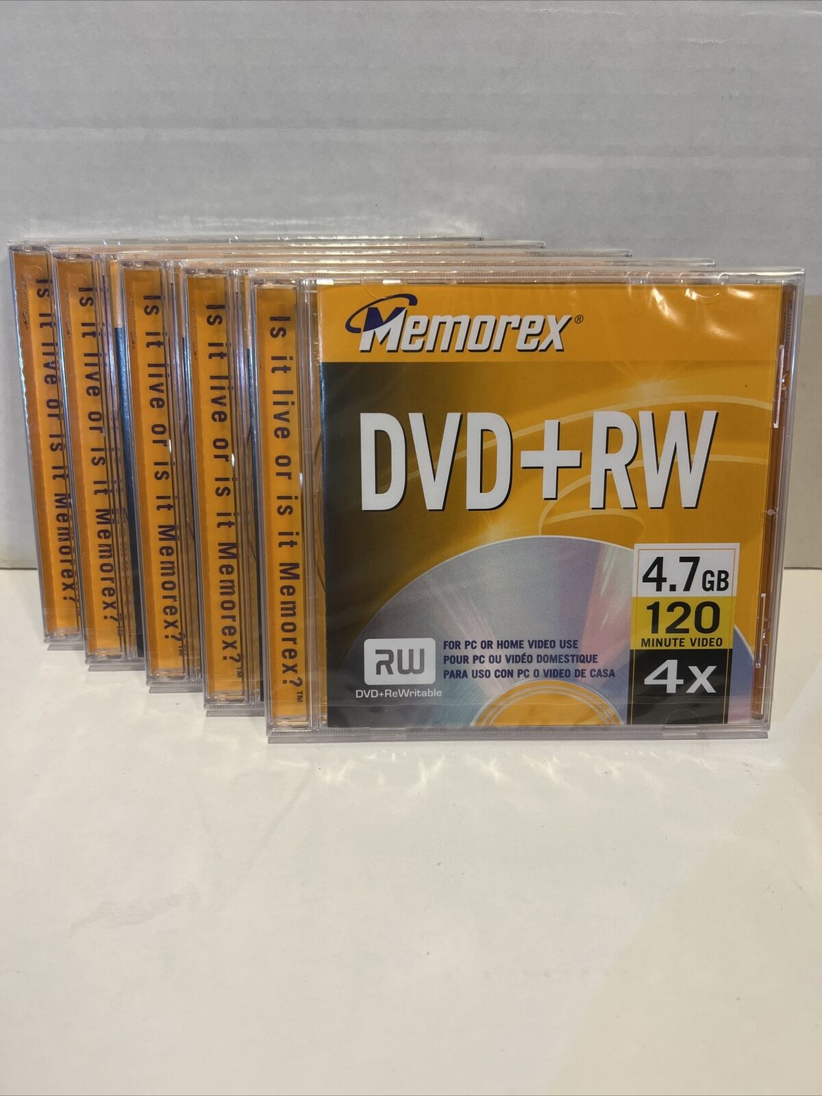 Lot Of 5 Memorex 4.7GB DVD+RW Media Discontinued by Manufacturer 1 NIP 2 Others