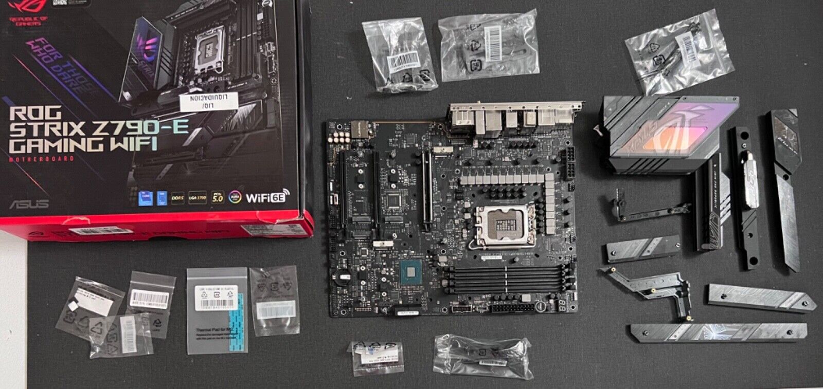 As-is Untested Damaged ASUS - ROG STRIX Z790-E GAMING WIFI Motherboard