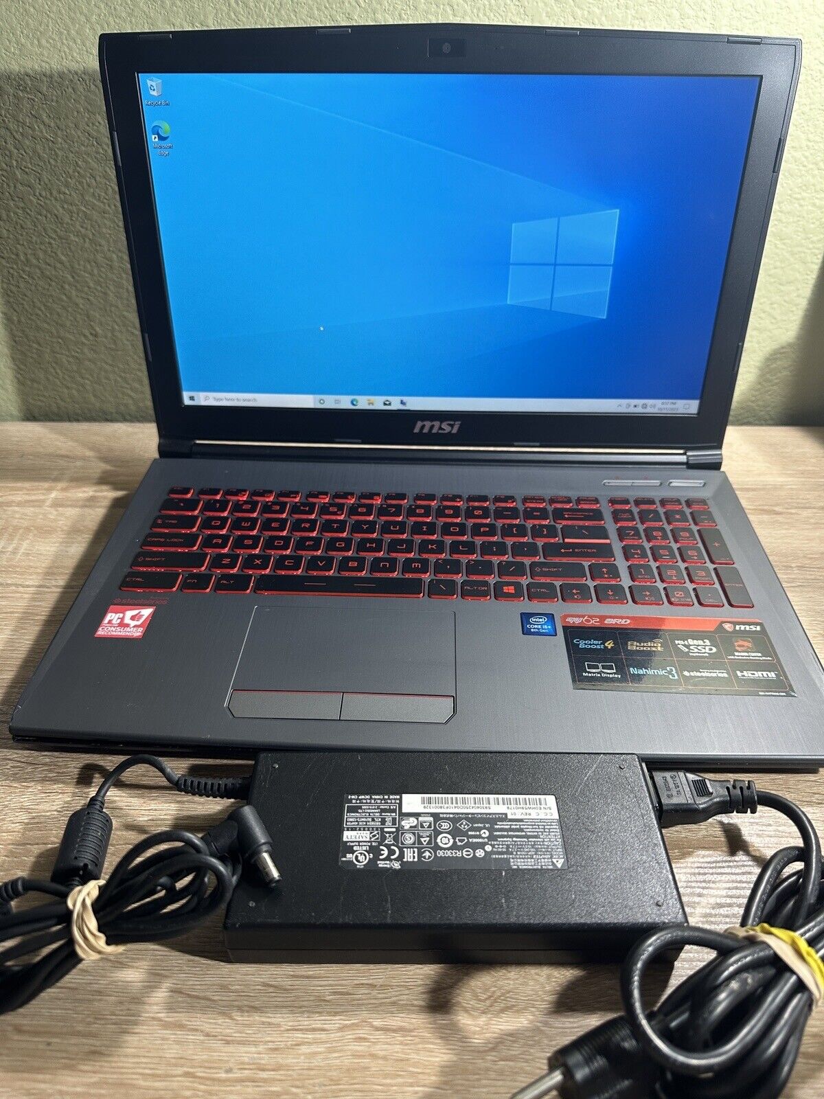 MSI Gaming Laptop MS-16JF GV62 8RD - 8GB RAM - 1TB HD - NVIDIA GTX 1050 Ti - #K1