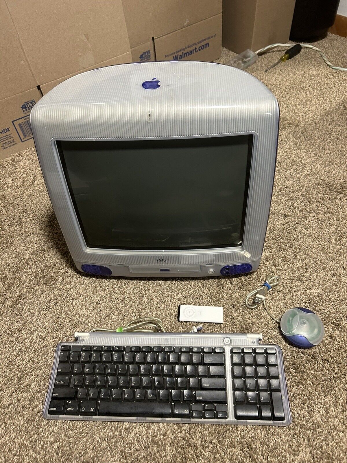 Apple IMac G3 Grape Desktop Computer Tested Matching Input Devices