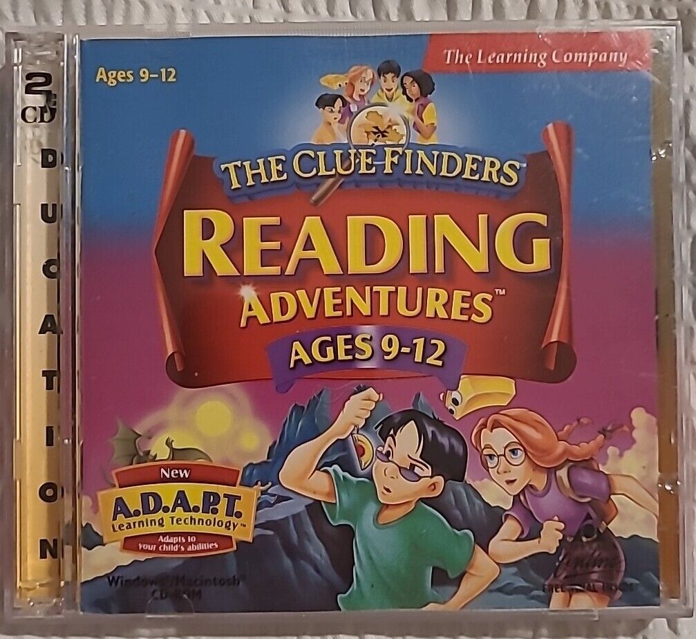 THE CLUE FINDERS - READING ADVENTURES 2 CD SET by THE LEARNING COMPANY AGES 9-11