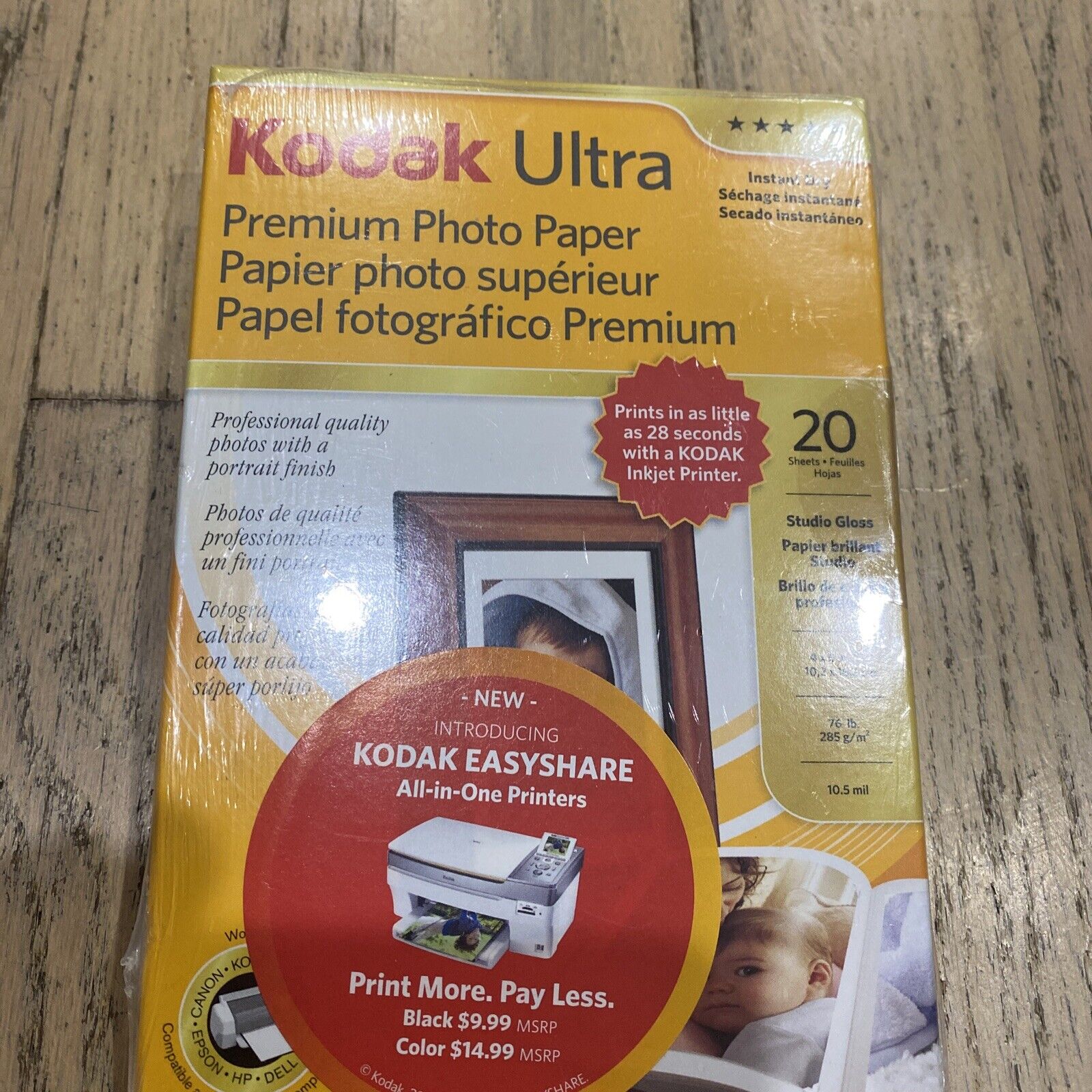 Brand New Kodak Ultra Premium Photo Paper Studio Gloss, 4x6 inch, 20 Sheets