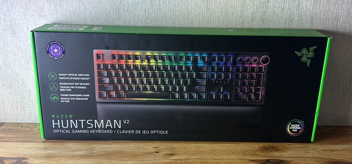 Razer Huntsman RZ03-03930400-R3U1 V2 Optical Gaming Keyboard Fastest Clicky