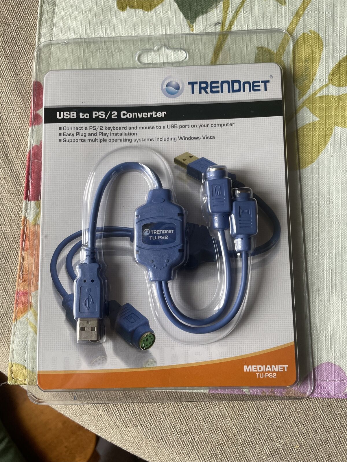 Trendnet TU-PS2 Medianet USB to PS/2 Converter New Sealed
