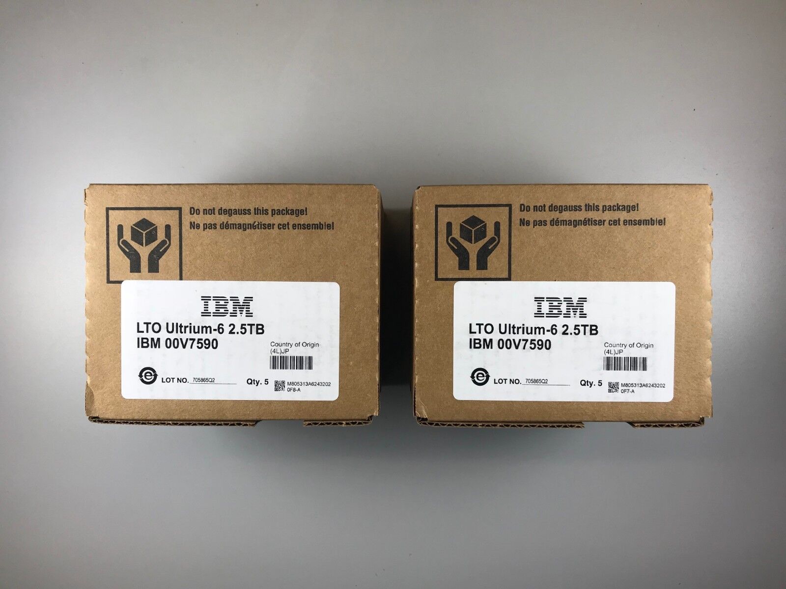 IBM LTO6 Tape Cartridge #00V7590 (10 PACK) 2.5TB ULTRIUM 6 DATA CARTRIDGE - NEW