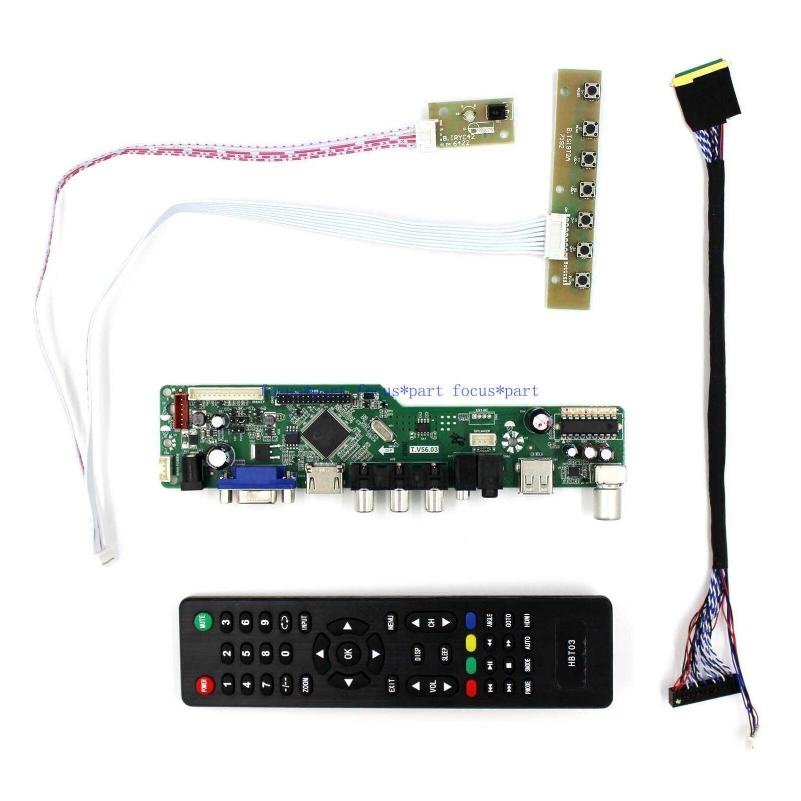Kit for LP156WH2-TLAC TV+HDMI+VGA+USB LCD LED screen Controller Driver Board