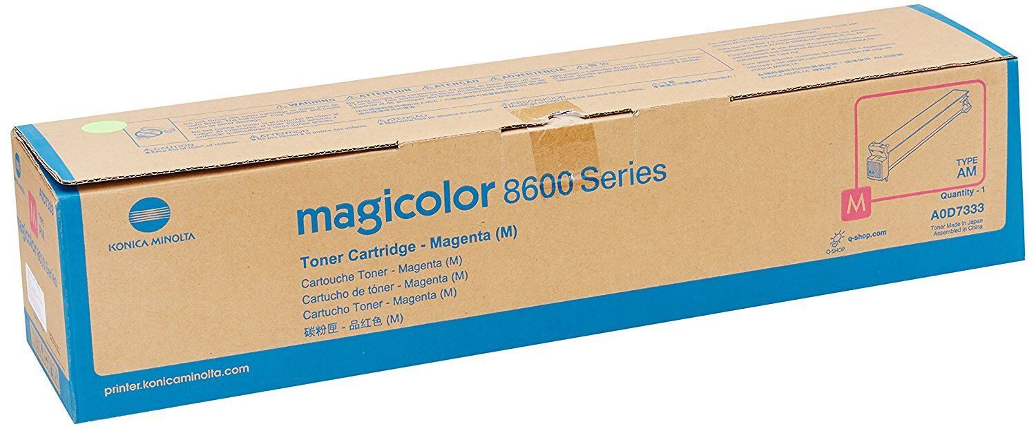 New  Genuine Konica Minolta Magicolor 8600 8650 Magenta toner Cartridge A0D7333