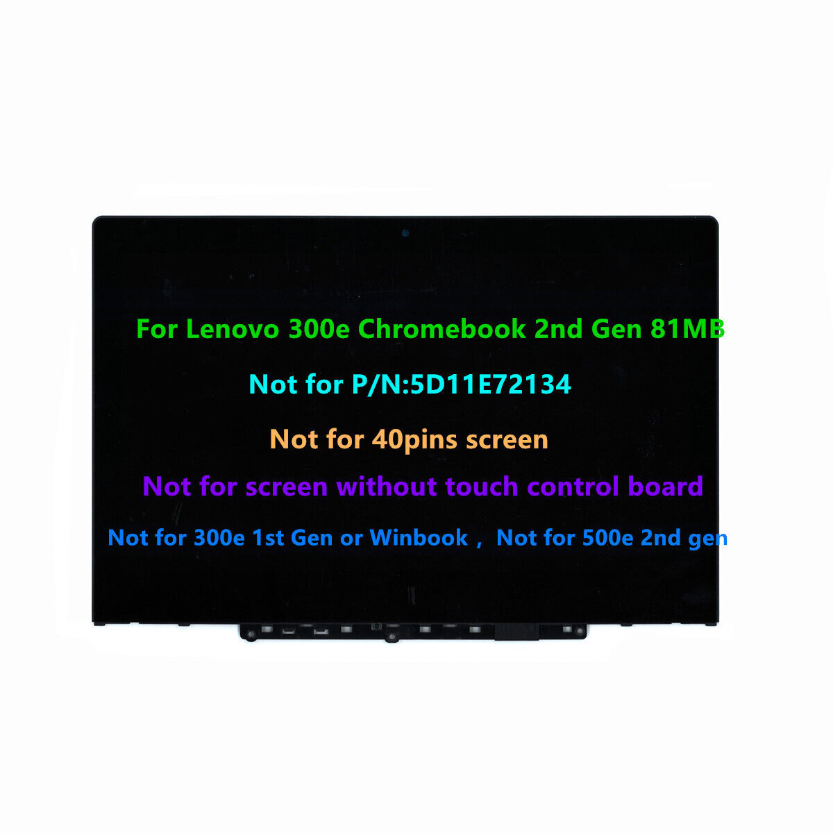  For Lenovo 300e Chromebook 2nd Gen MTK 81QC LCD touch screen N116BCA-EA1 C1 