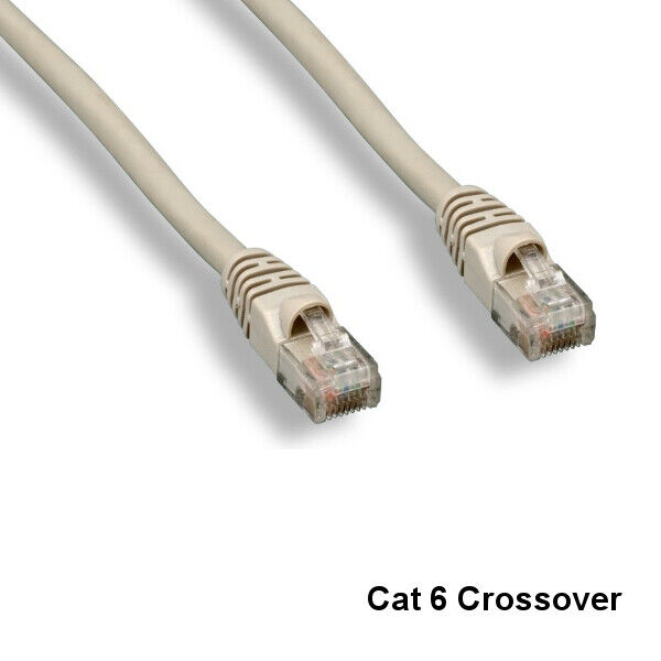 Kentek Gray 3ft Crossover Cat6 UTP Patch Cord 24AWG 550MHz Pure Copper Ethernet
