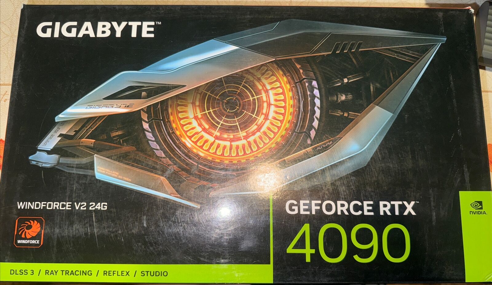 (FOR PARTS) Gigabyte GeForce RTX 4090 Windforce GPU (Radiator) With Box *AS IS*