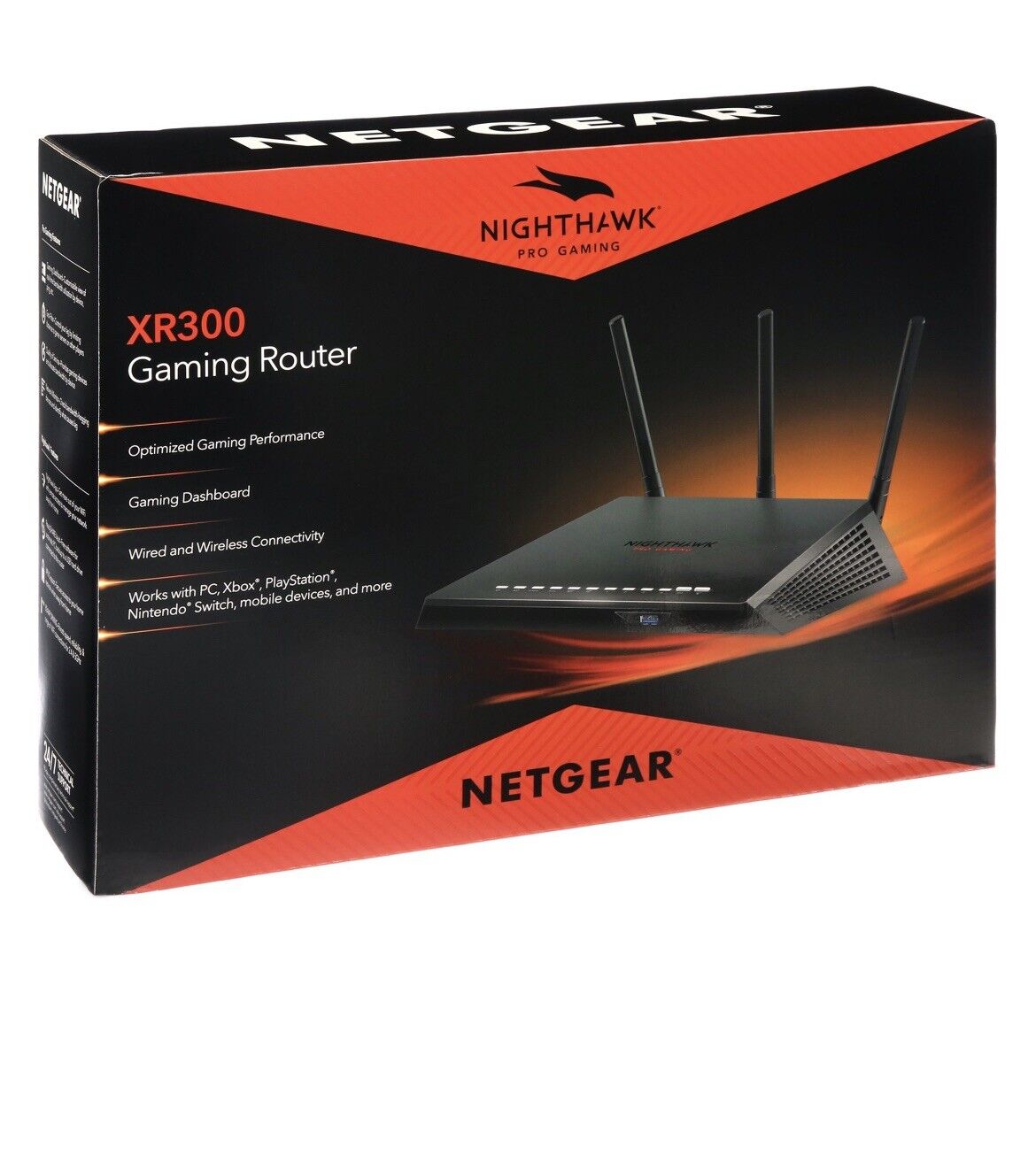 NETGEAR XR300 Nighthawk Pro Gaming Router, XR300-100NAS, Black