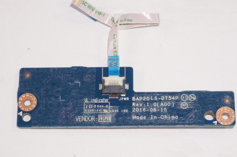 Compatible with LS-D754P Dell Power Button Board AW17R4-2727