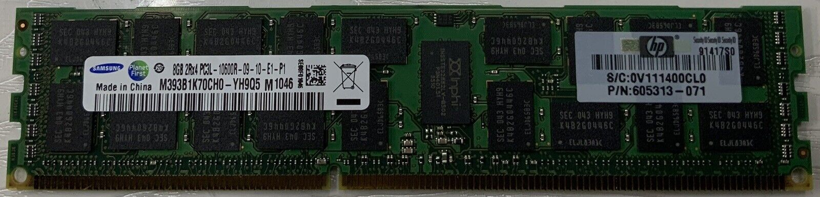 ASSORTED LOT 144GB SK HYNIX (18 X 8GB) 2Rx4 PC3L-10600R DDR3 ECC SERVER RAM