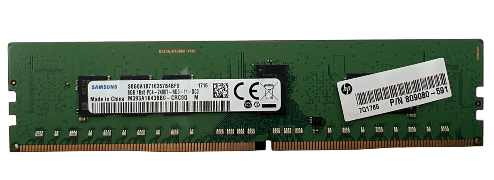 Samsung 8GB (1x8GB) PC4-19200 DDR4-2400T SERVER SDRAM M393A1K43BB0-CRC0Q