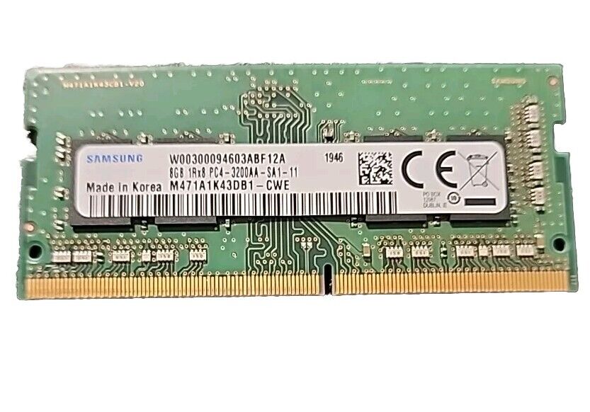 Samsung 8GB PC4-25600 DDR4-3200 SO-DIMM Memory - M471A1K43DB1-CWE