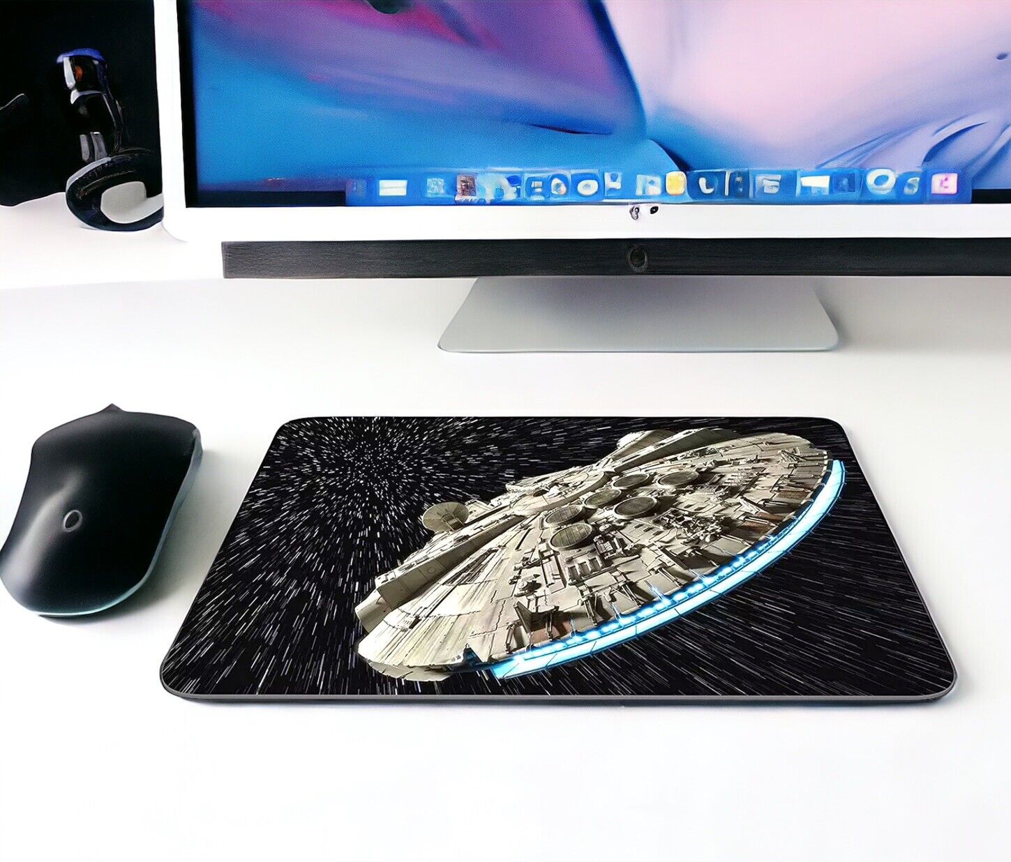 Star Wars Millennium Falcon 9” Neoprene Computer Mouse Pad Nonslip Rubber Decor