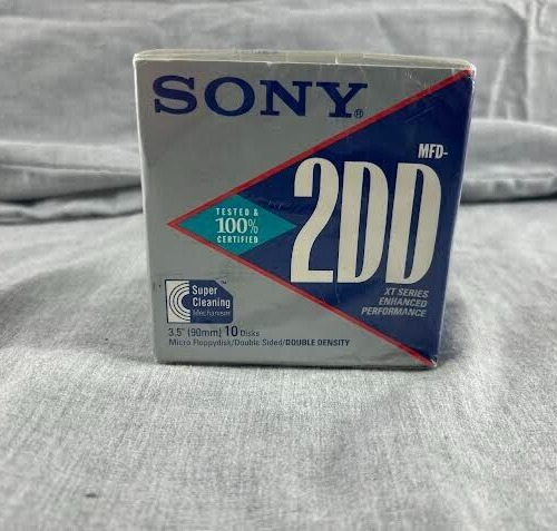 Sony MFD-2DD 1MB 3.5 Double Density Micro Floppy Disk Set of 10 NEW Sealed