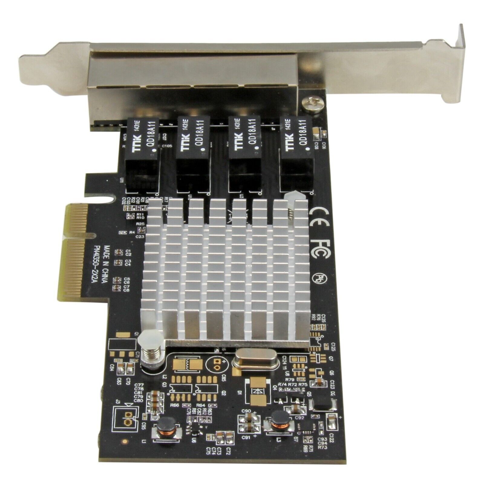 SEALED StarTech 4-Port Gigabit Ethernet PCI Express Network Card - ST4000SPEXI
