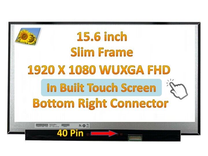 For HP PAVILION 15T-EG300 B156HAK02.1 HW1B M16342-001 LCD touch screen assembly