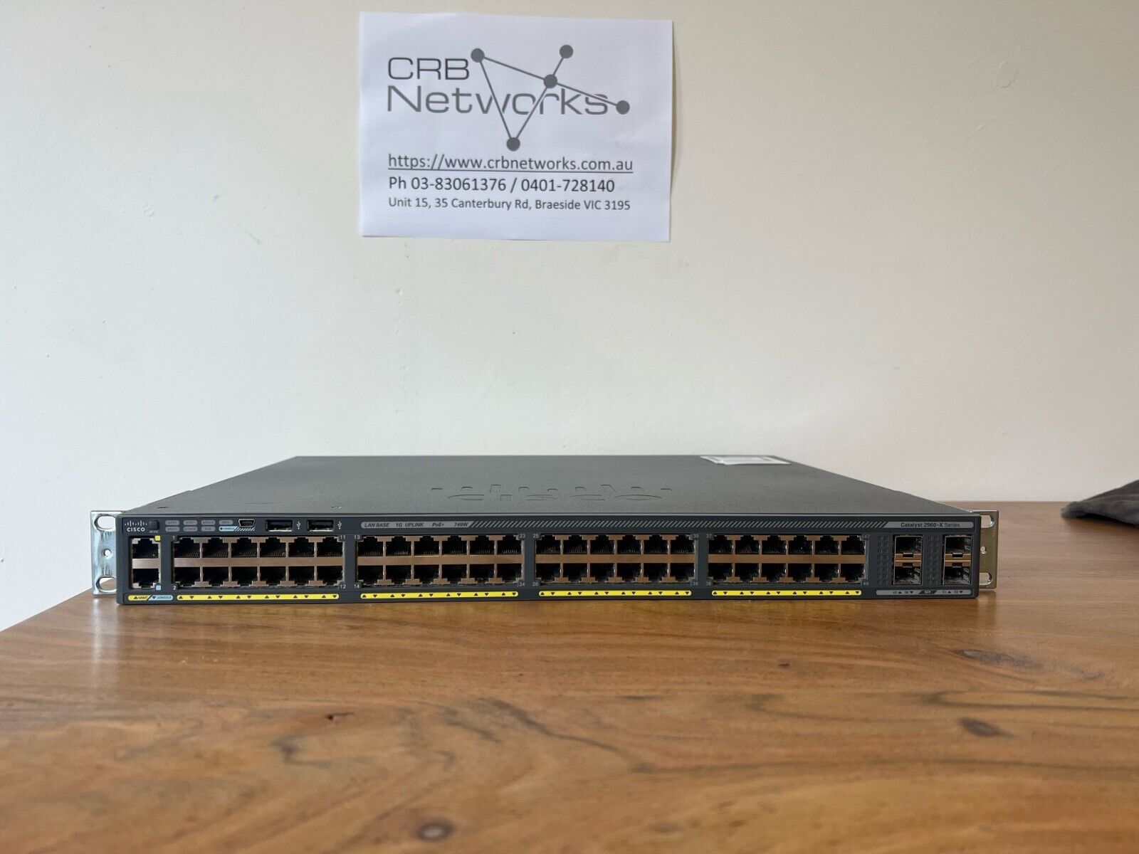 Cisco CATALYST WS-C2960X-48FPS-L 48 GIGE POE 740W, 4 x 1G SFP, LAN Base