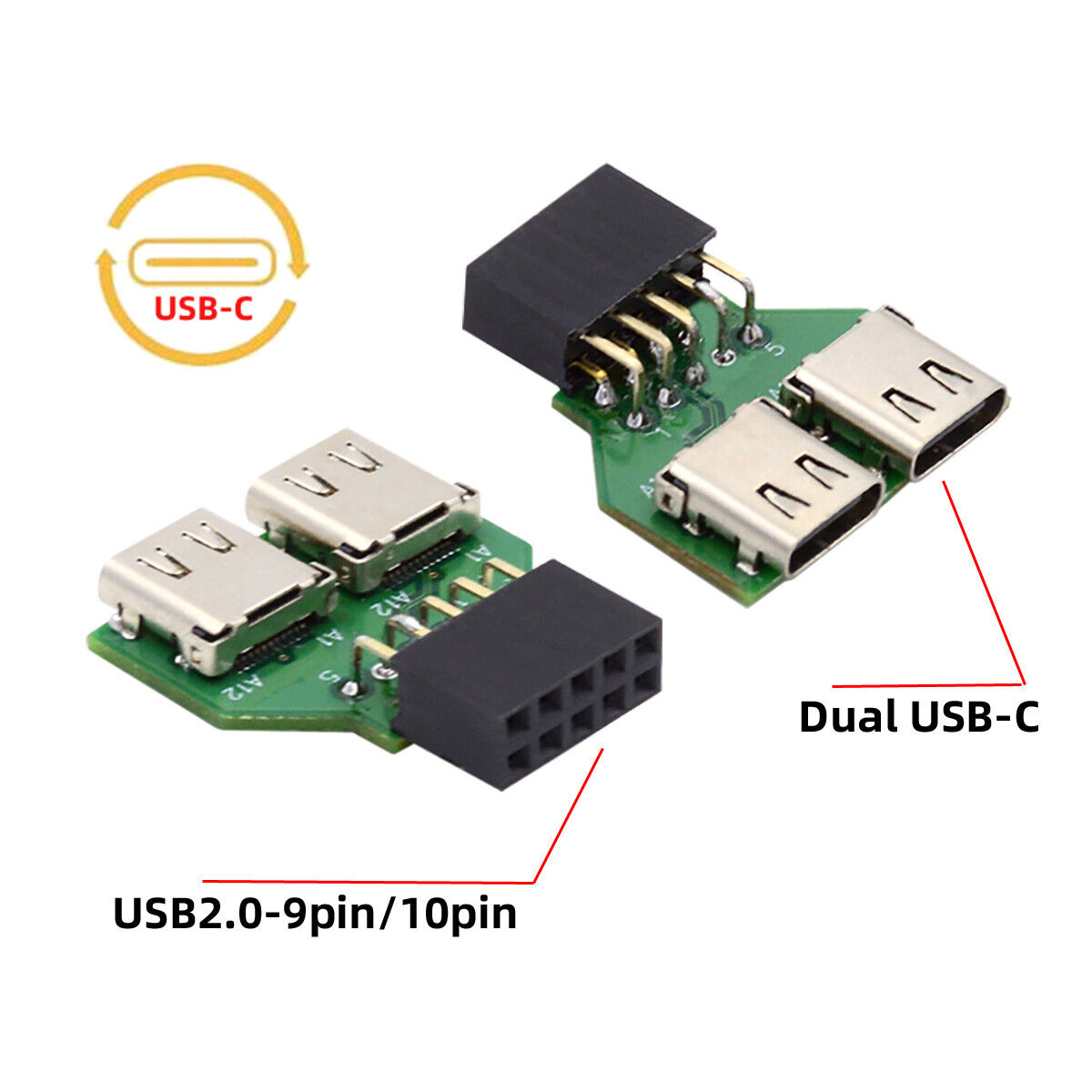 USB 3.1 Type C USB-C Female to USB 3.0/2.0 Header Adapter Motherboard PCBA