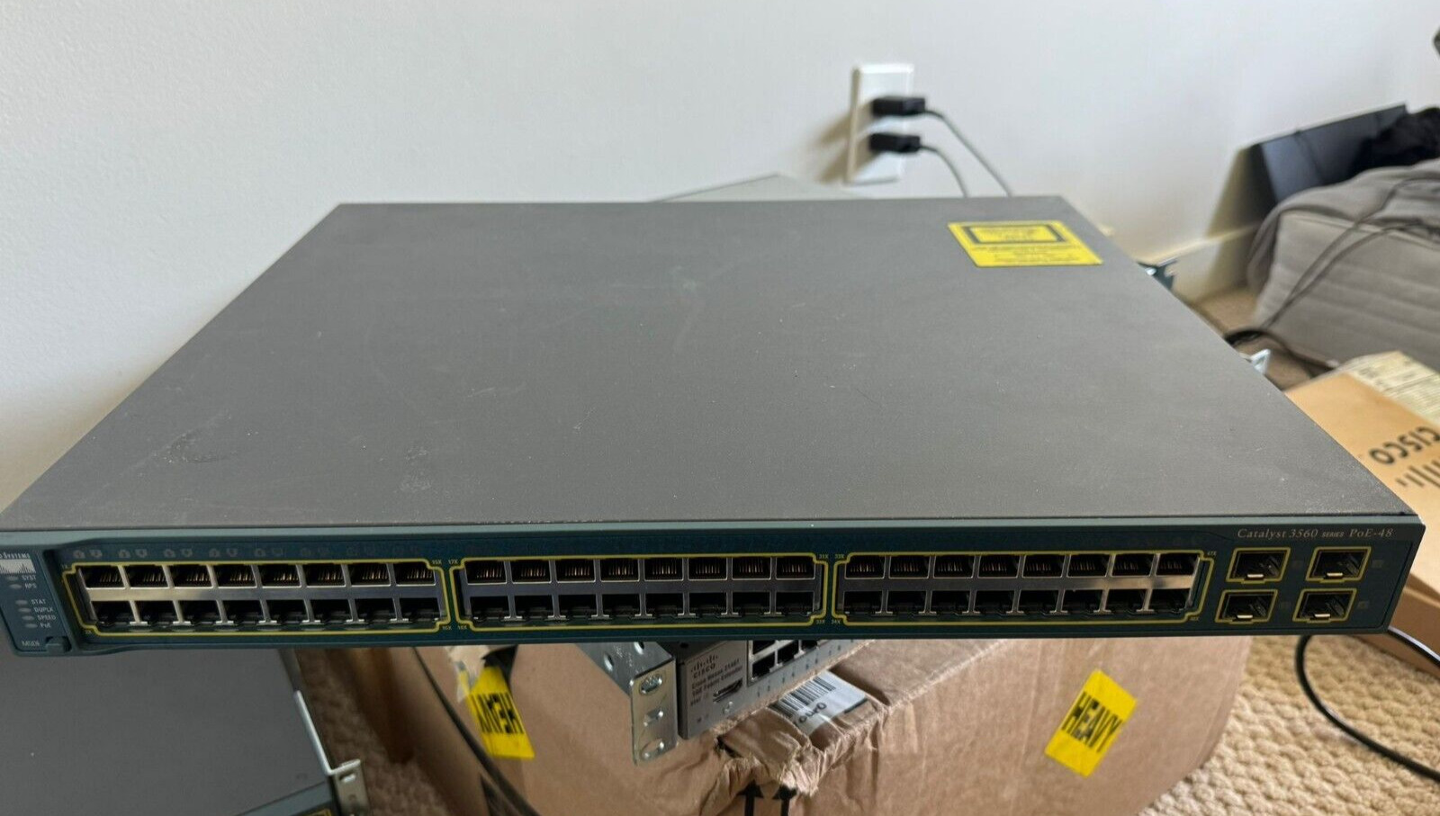 Cisco Catalyst WS-C3560X-48P-S 48-Port Managed Gigabit Ethernet Network Switch 
