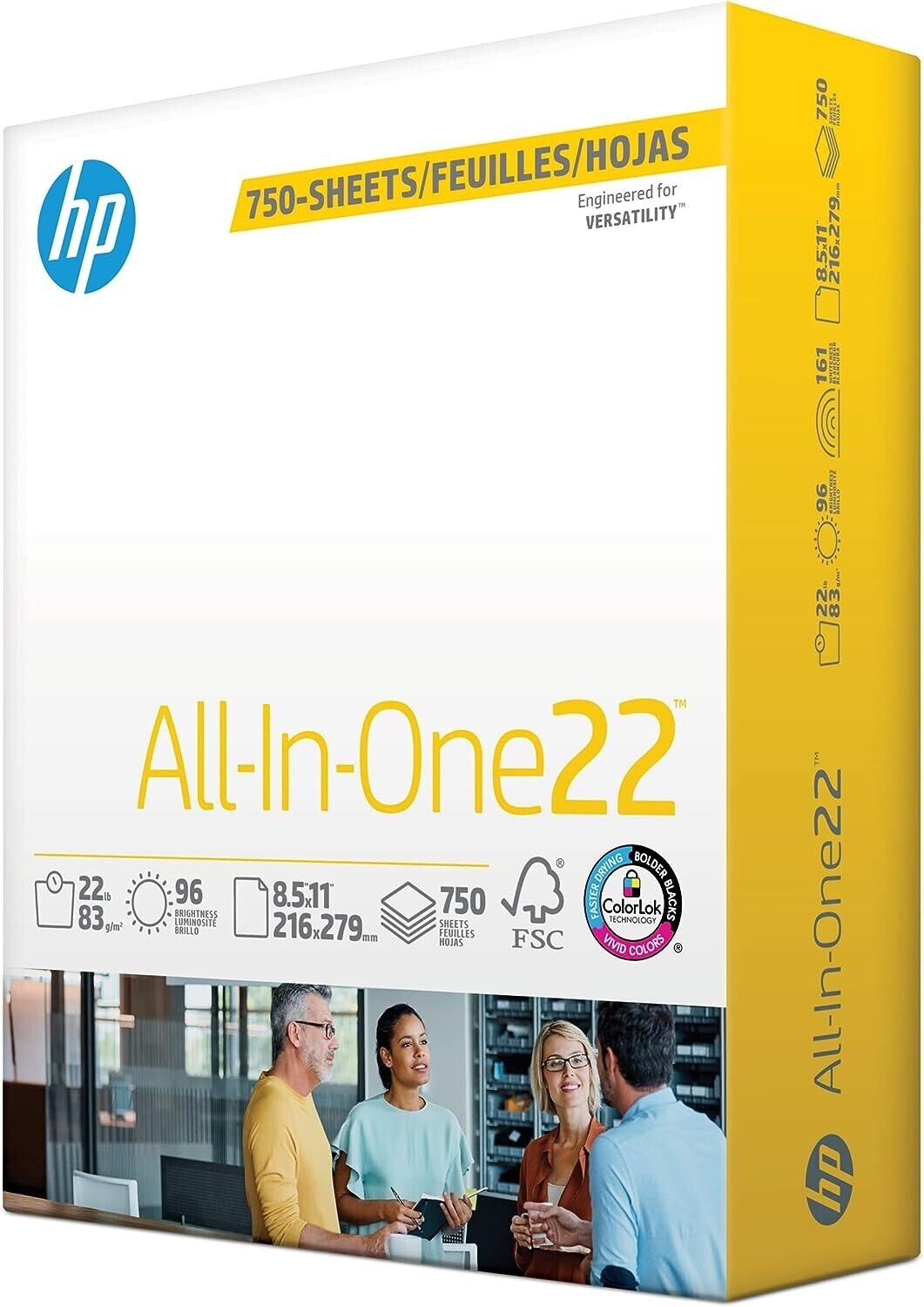 HP Printer Paper Bright White 22Lb 8.5\