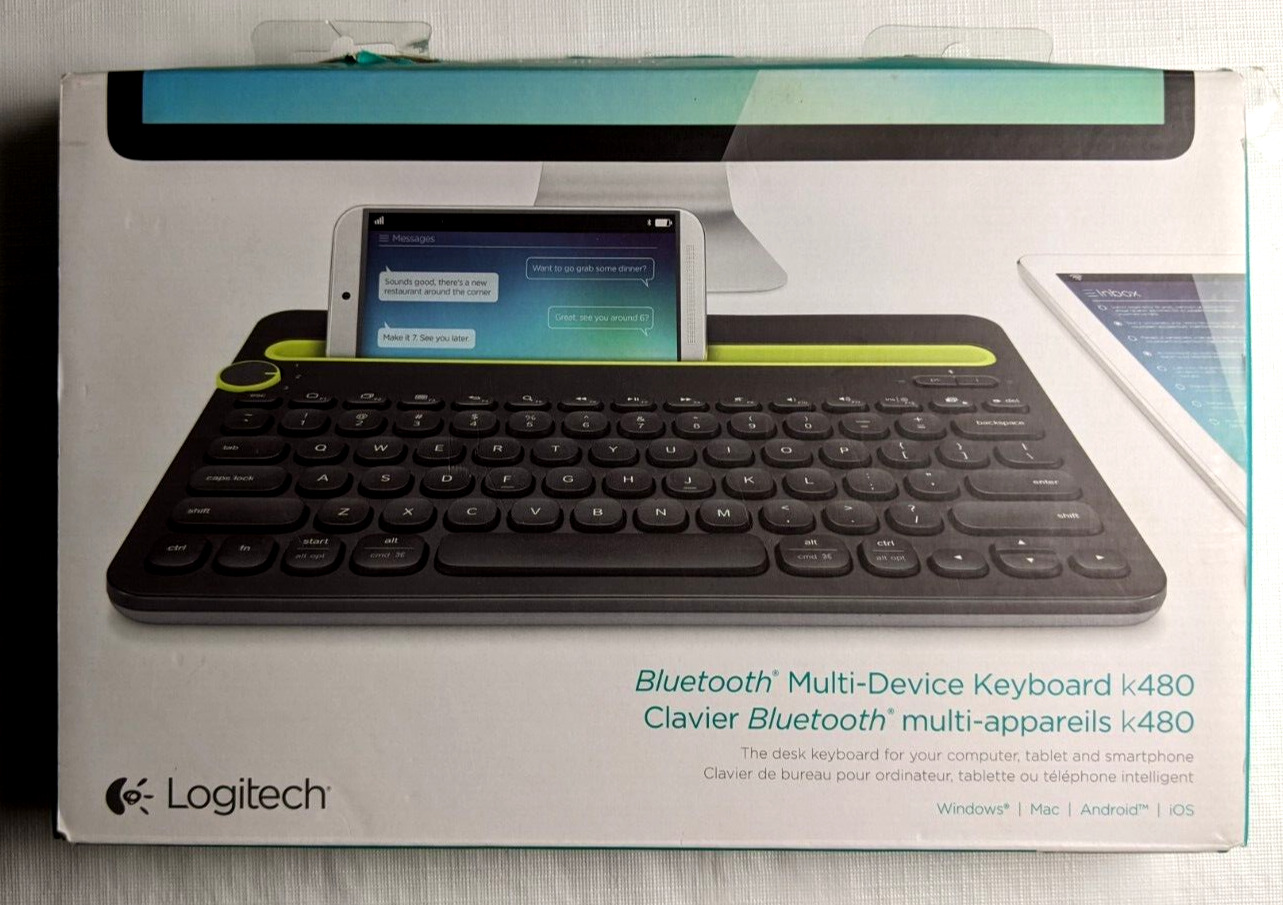 Logitech K480 Bluetooth Multi-Device Keyboard Open Box