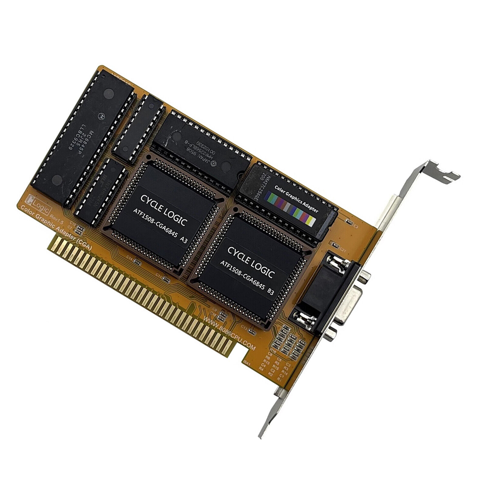 ISA CGA 16Kb 6845 Color Graphics Adapter Vintage Card For IBM PC Computer