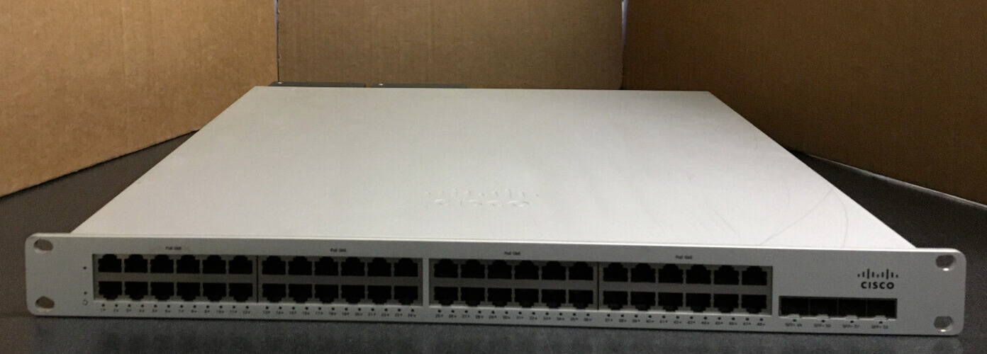 Cisco Meraki MS250-48FP-HW Gigabit Ethernet PoE UNCLAIMED Switch Single pwr sply