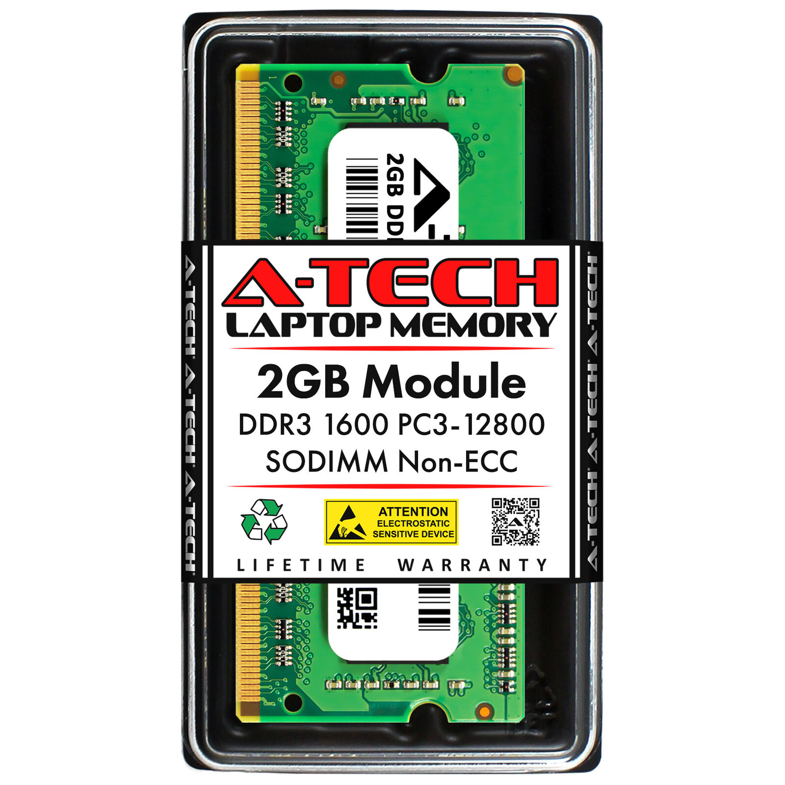 2GB STICK SODIMM DDR3 NON-ECC PC3-12800 1600MHz 1600 MHz DDR-3 2G 2 g Ram Memory