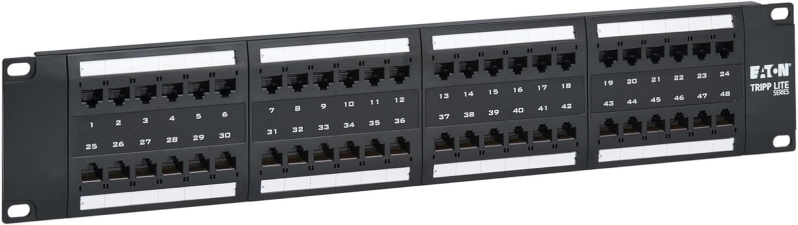 Eaton Tripp Lite Cat6 24-Port Poe+ Patch Panel, RJ45 Ethernet, 1U Rackmount, EI