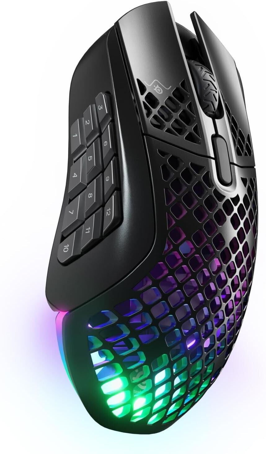 SteelSeries Aerox 9 Wireless Lightweight Honeycomb RGB Optical Gaming Mouse