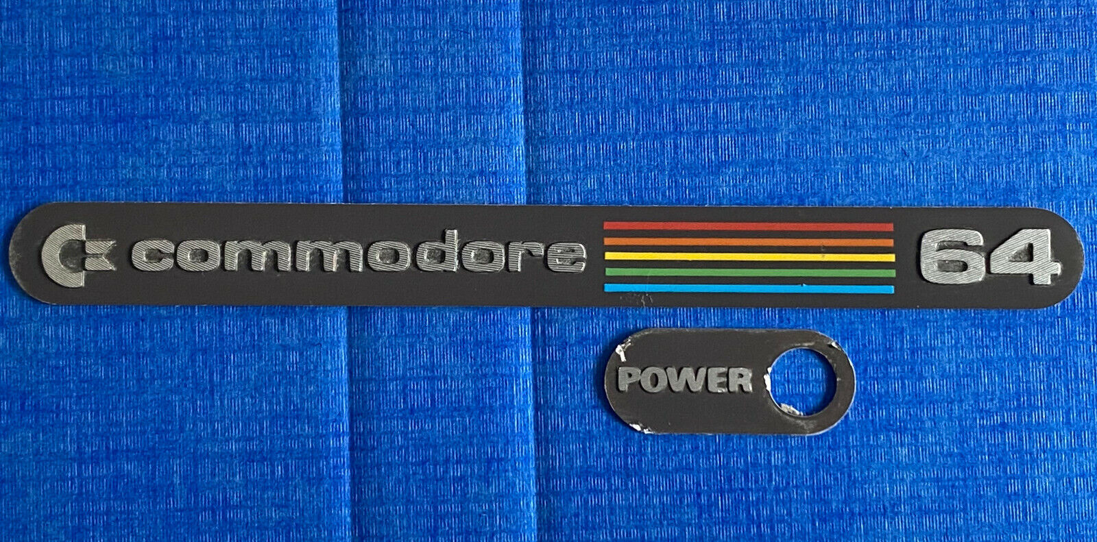 Commodore C64 Color Label (2x) Sticker, Badge, Logo, #11 & 12