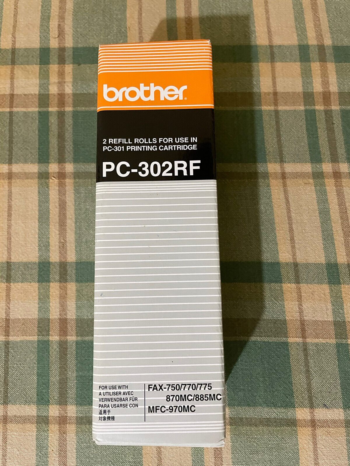 Genuine Brother PC-302RF OEM 2-Pack Thermal Fax Ribbon Refill Rolls PC-301 New