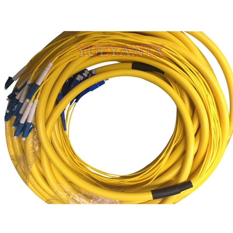 30 M LC-SC UPC SM 12 Strand 9/125 Indoor Fiber Optical Patch Cord Cable DHL Free