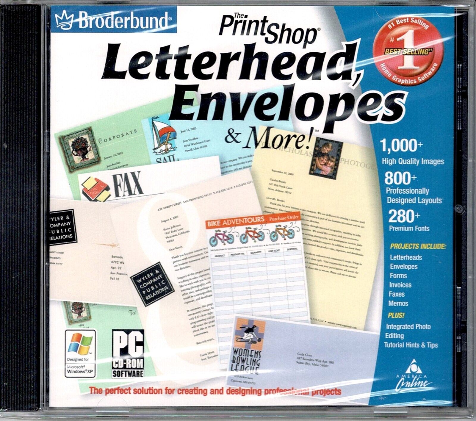 Broderbund Print Shop Letterhead Envelopes and More Pc Brand New XP