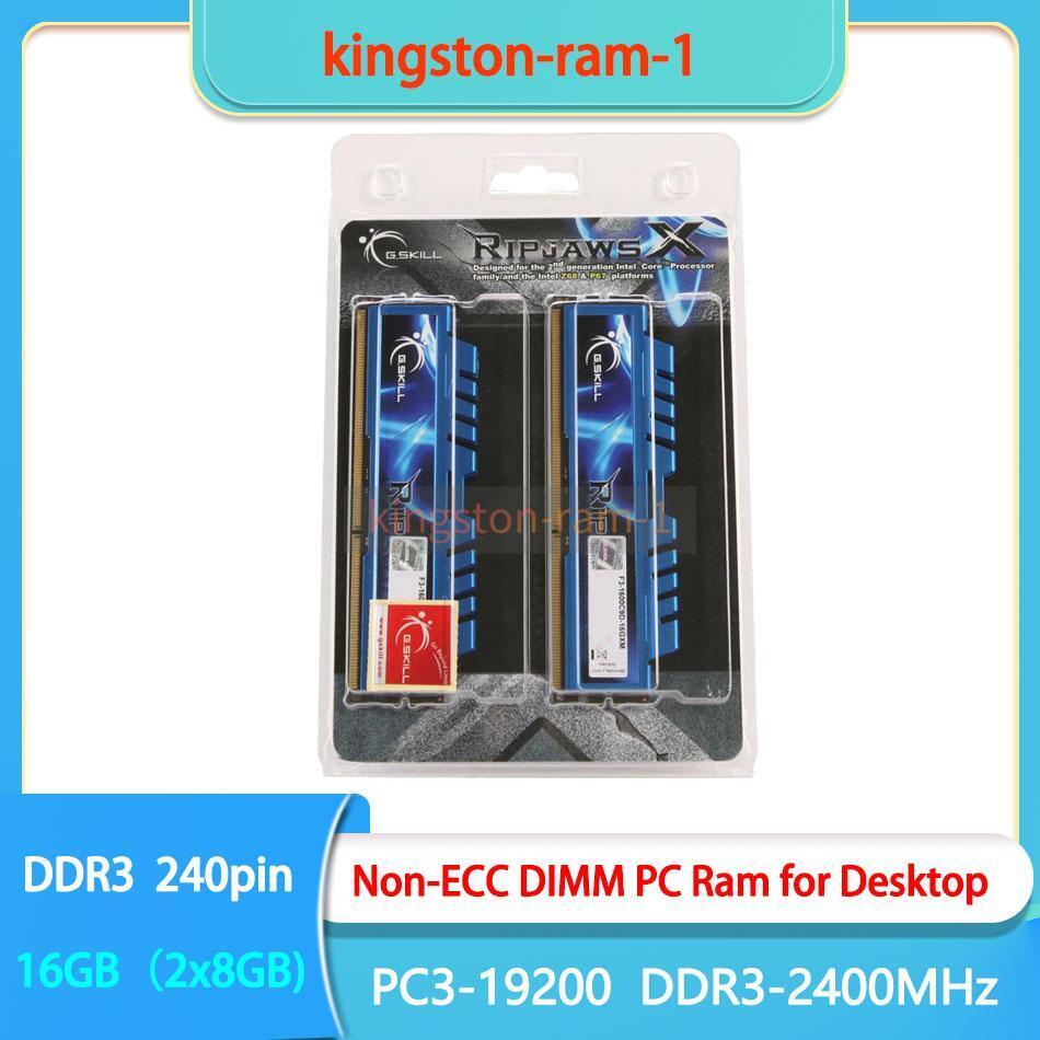 G.SKILL Ripjaws X 16GB (2x8GB) DDR3 RAM 2400 PC3-19200 Desktop 240Pin PC Memory